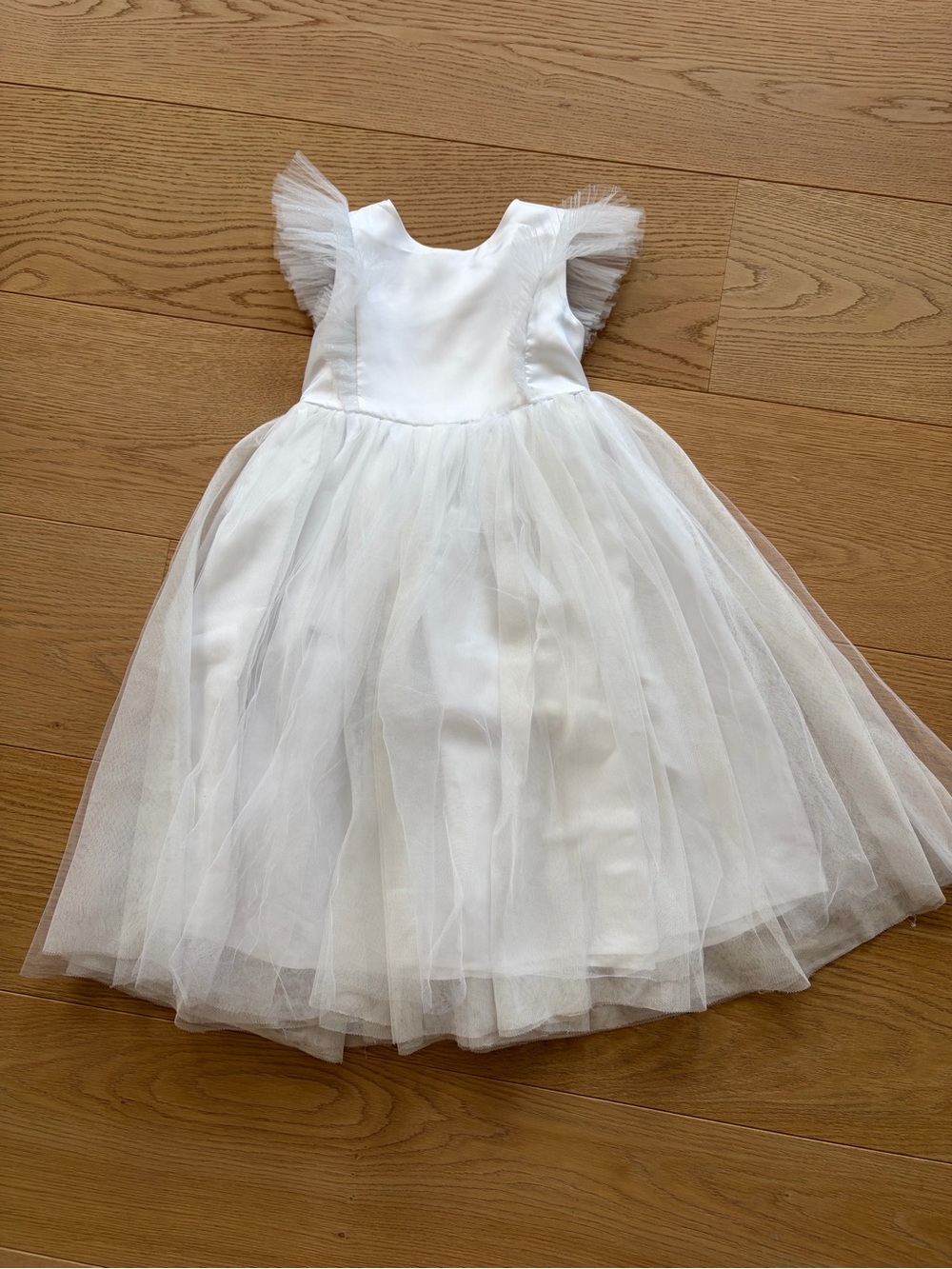 Jacadi White Tulle Party Dress Size 6-8
